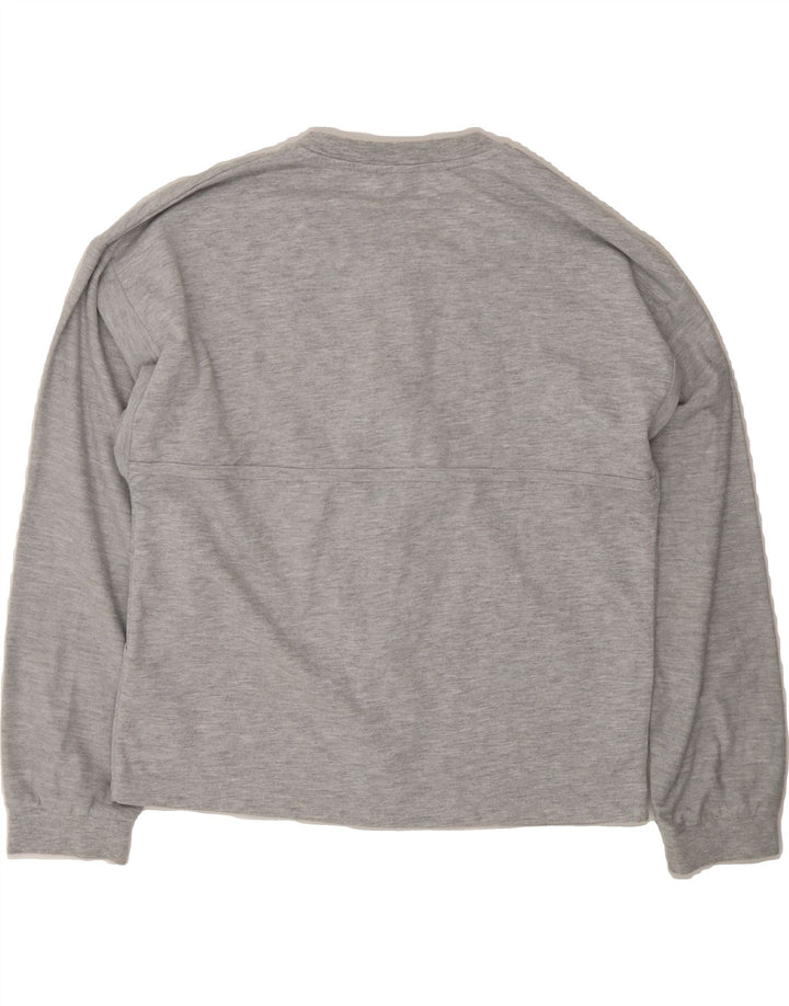 MOSCHINO Womens Tracksuit Top Jacket UK 12 Medium Grey Cotton Vintage Moschino and Second-Hand Moschino from Messina Hembry 