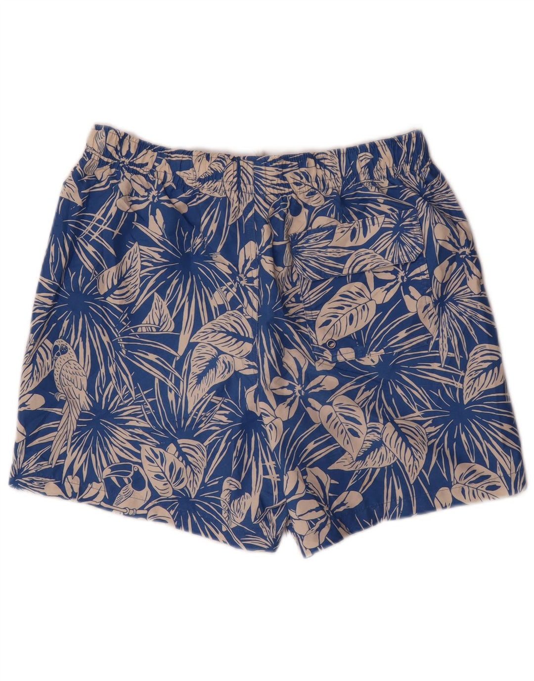 Marks & Spencer Mens Swimming Shorts Medium  Blue Floral Polyester