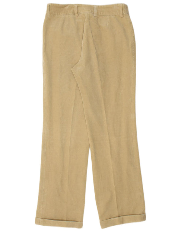 Jean Pierre Womens Straight Corduroy Trousers IT 44 Medium W30 L30 Beige