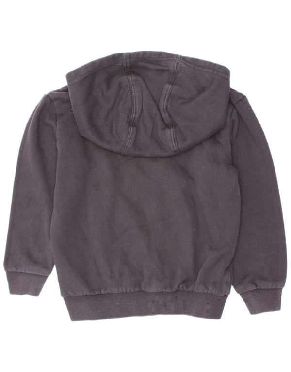 Adidas Boys Graphic Hoodie Jumper 6-7 Years Black Cotton