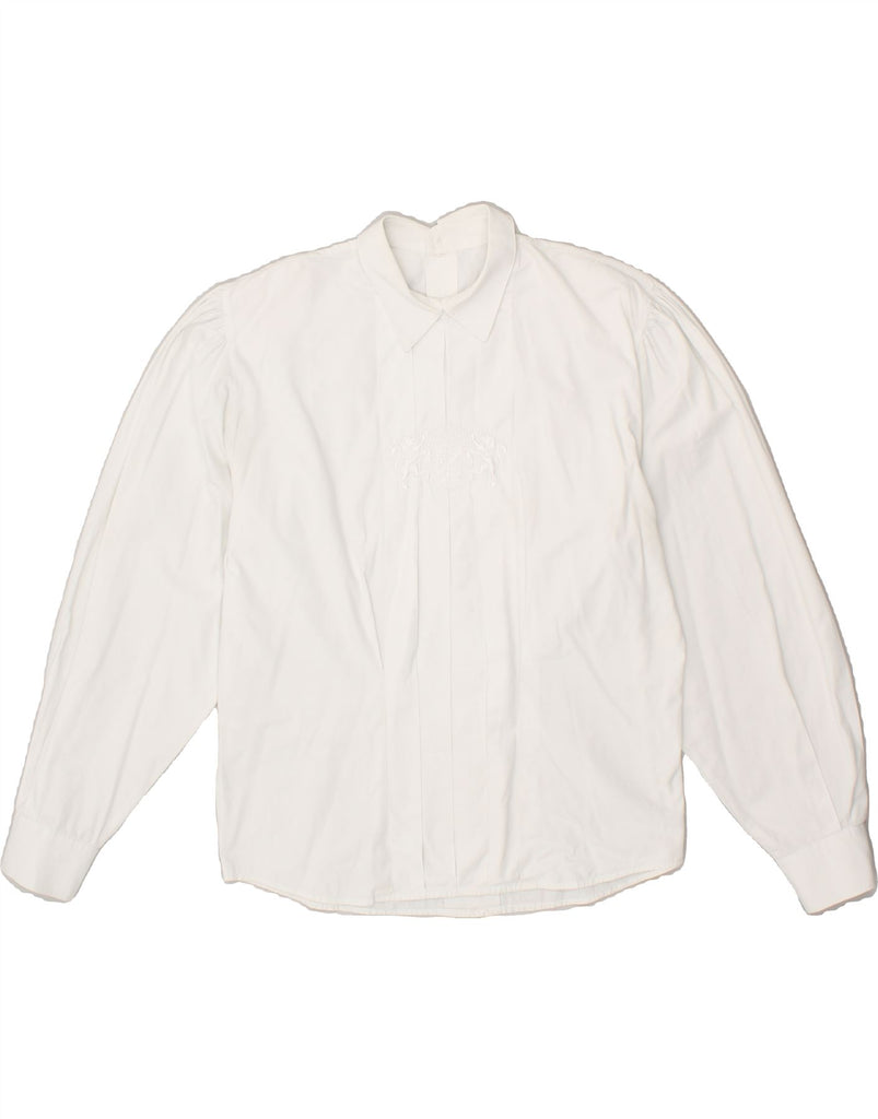 ENARA CAMICE Womens Shirt Blouse UK 18 XL White Vintage Enara Camice and Second-Hand Enara Camice from Messina Hembry 