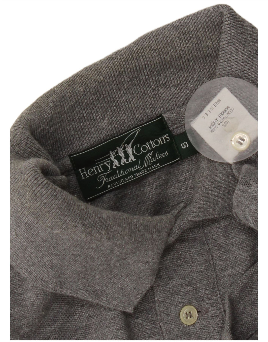 Henry Cottons Mens Polo Shirt Small Grey Cotton