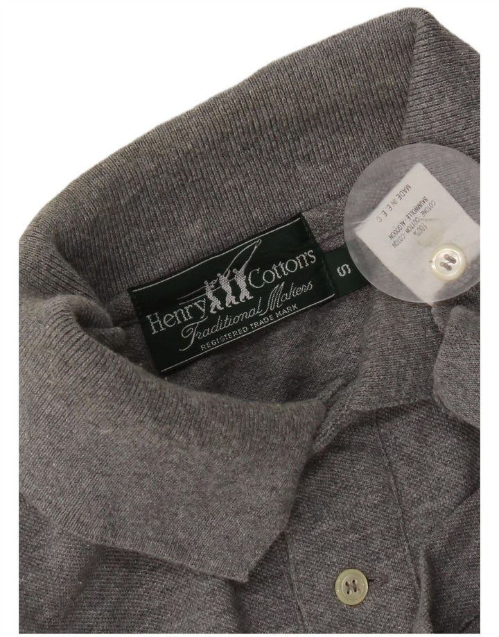 Henry Cottons Mens Polo Shirt Small Grey Cotton