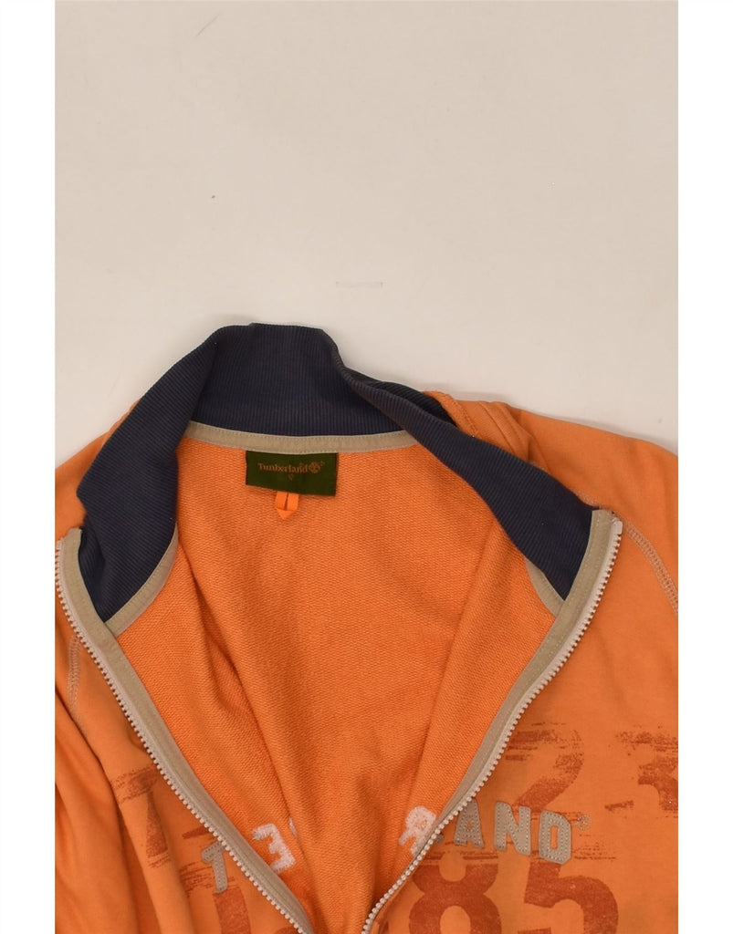 TIMBERLAND Boys Graphic Tracksuit Top Jacket 11-12 Years Orange Cotton | Vintage Timberland | Thrift | Second-Hand Timberland | Used Clothing | Messina Hembry 