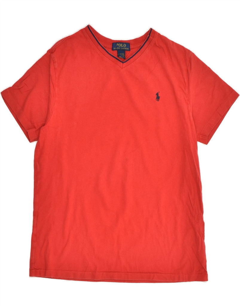 POLO RALPH LAUREN Boys T-Shirt Top 14-15 Years Large Red Cotton | Vintage Polo Ralph Lauren | Thrift | Second-Hand Polo Ralph Lauren | Used Clothing | Messina Hembry 