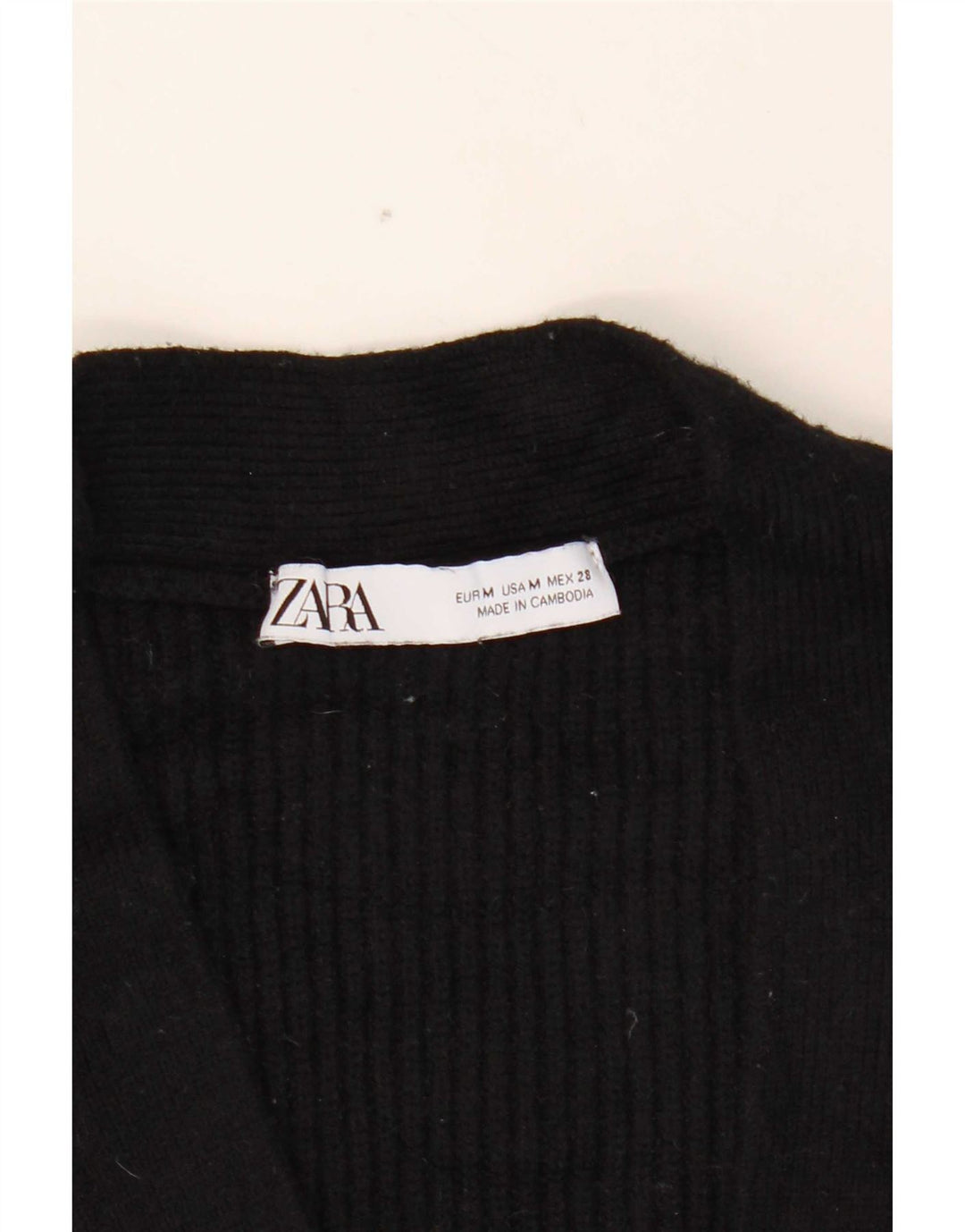 Zara Womens Oversized Cardigan Sweater UK 14 Medium Black