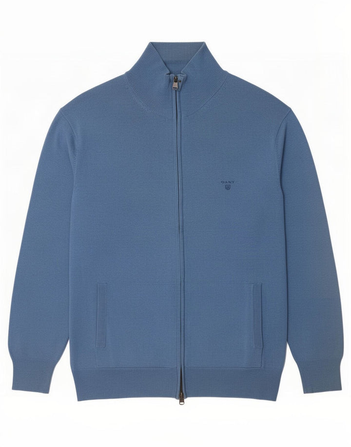 Gant Mens Cardigan Sweater XL Blue Cotton