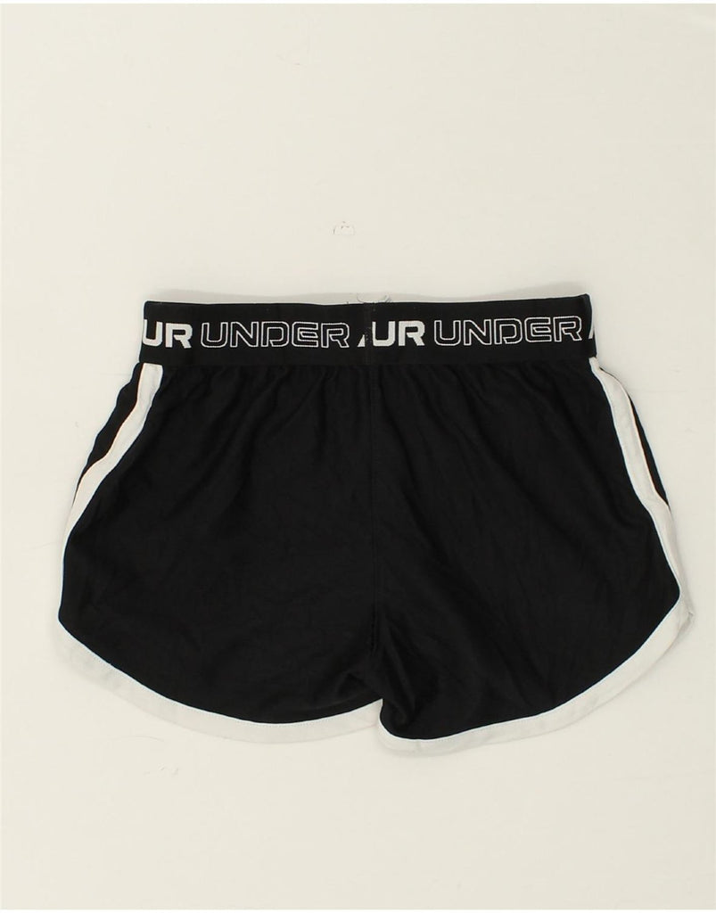 UNDER ARMOUR Girls Graphic Sport Shorts 7-8 Years Small Black | Vintage Under Armour | Thrift | Second-Hand Under Armour | Used Clothing | Messina Hembry 