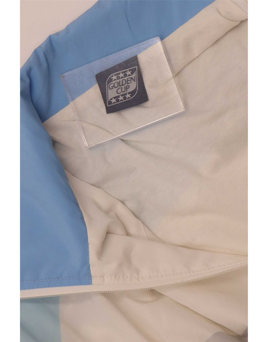 Golden Cup Womens Tracksuit Top Jacket UK 14 Medium White Colourblock