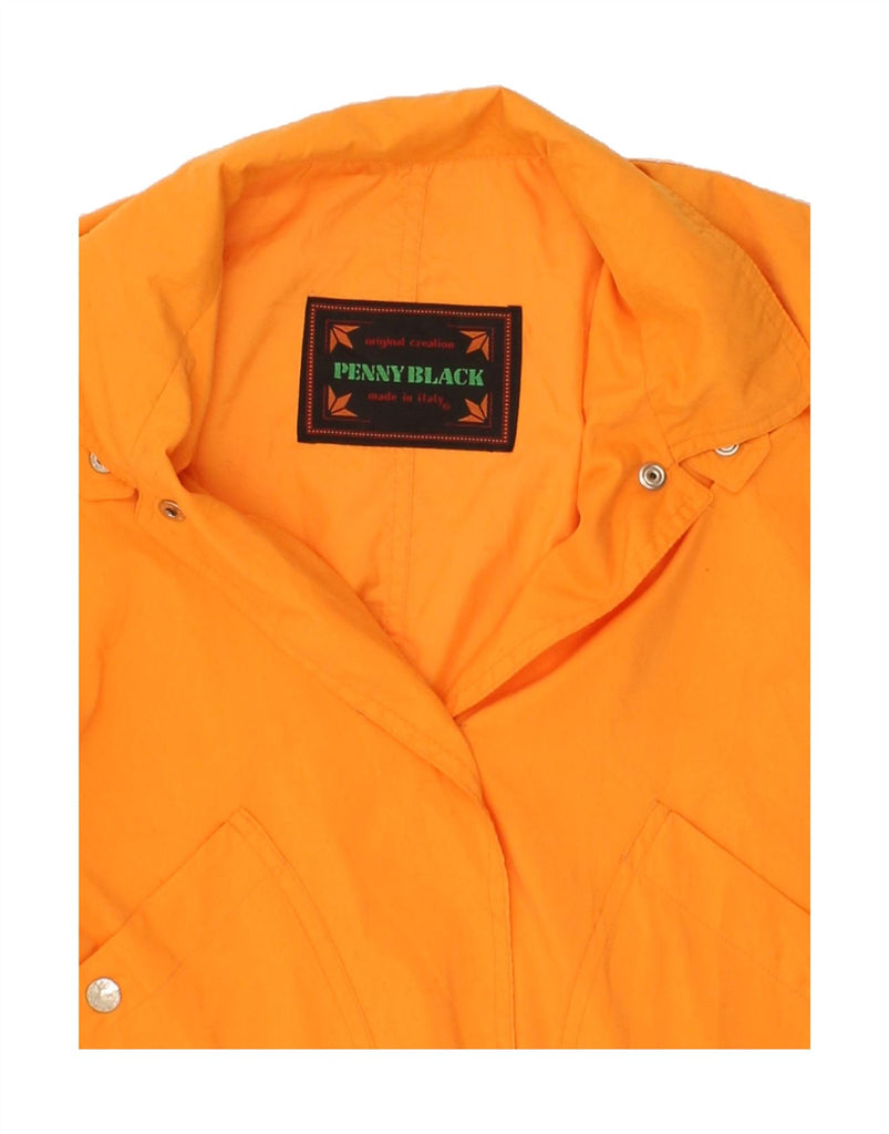 PENNY BLACK Womens Oversized Utility Jacket UK 14 Large Orange Polyester | Vintage Penny Black | Thrift | Second-Hand Penny Black | Used Clothing | Messina Hembry 