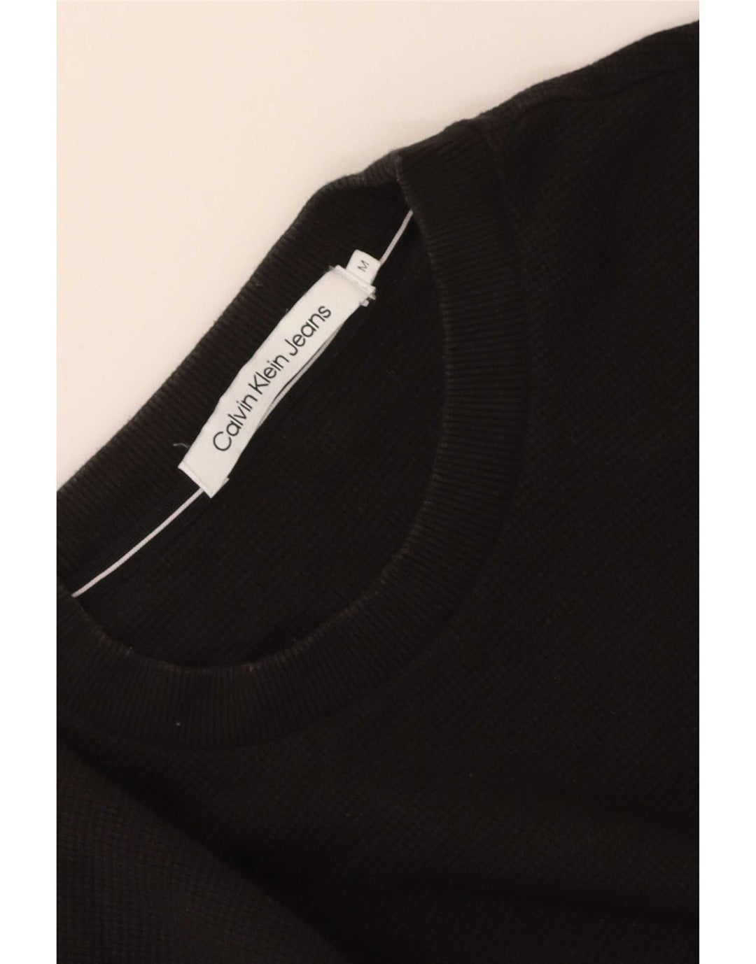 Calvin Klein Jeans Mens Top Long Sleeve Medium Black