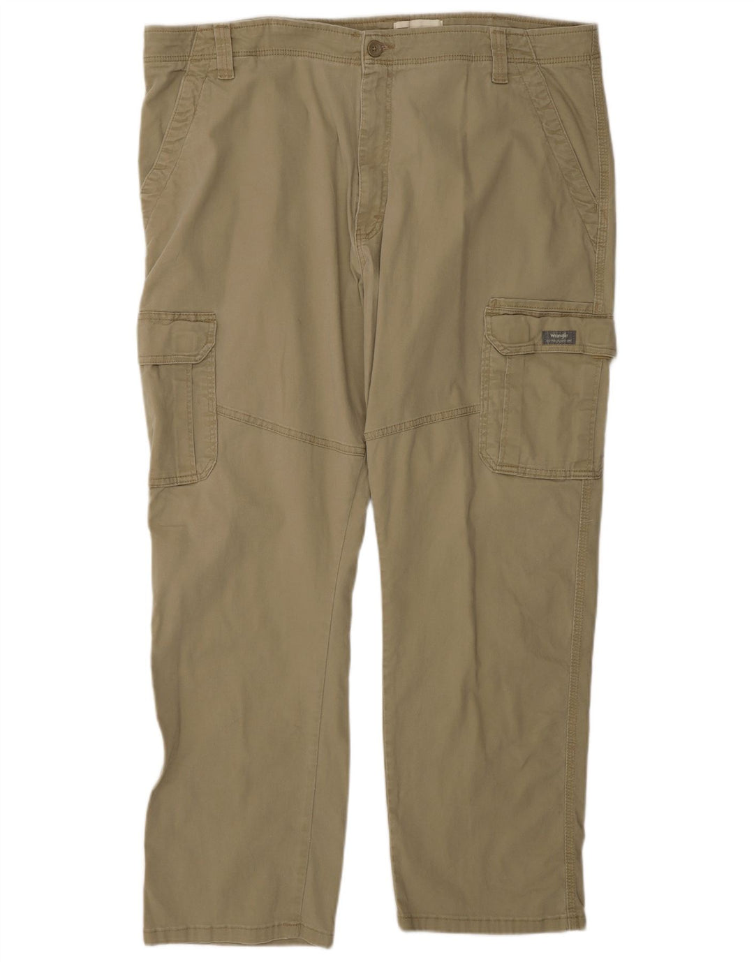 WRANGLER Mens Relaxed Fit Cargo Trousers W42 L30 Khaki Cotton