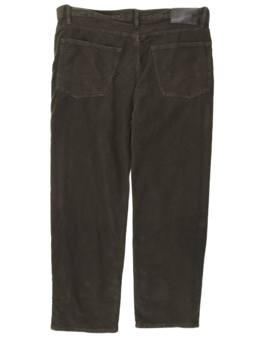 MARKS & SPENCER Mens Straight Casual Trousers W36 L29  Green Cotton