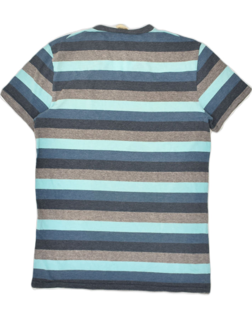 HOLLISTER Mens T-Shirt Top Small Blue Striped Cotton | Vintage Hollister | Thrift | Second-Hand Hollister | Used Clothing | Messina Hembry 