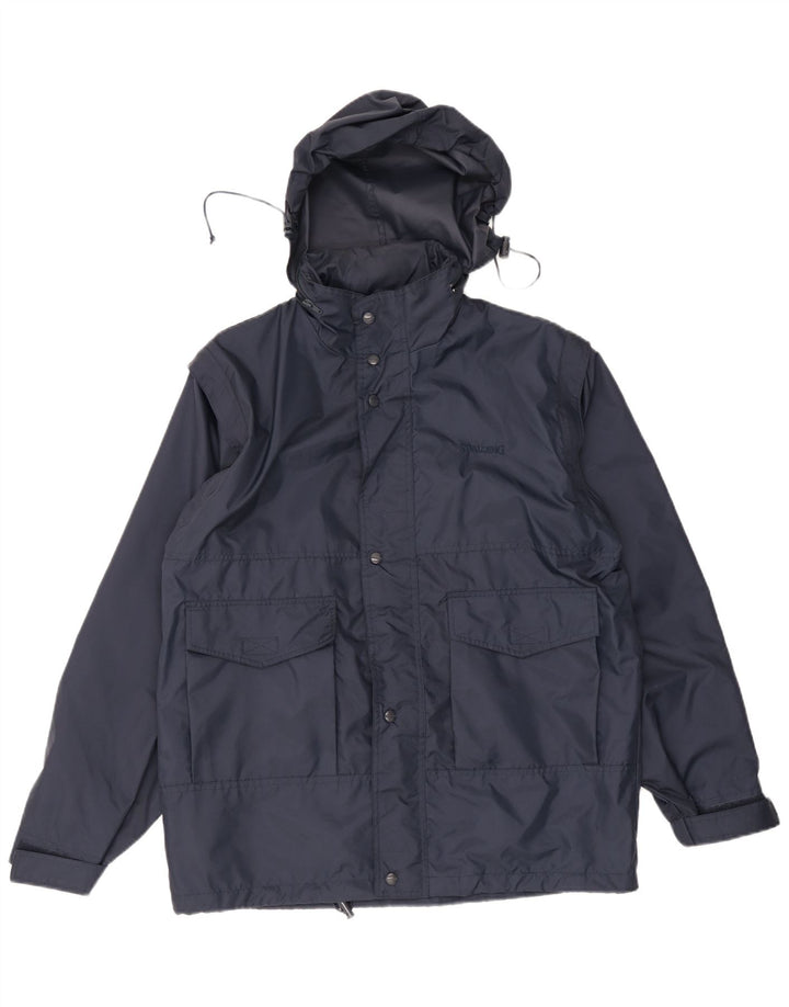 Spalding Mens Hooded Rain Jacket UK 38 Medium Navy Blue Polyamide