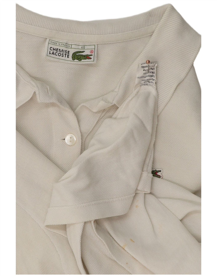 Lacoste Womens Polo Shirt Size 46 XL White Cotton
