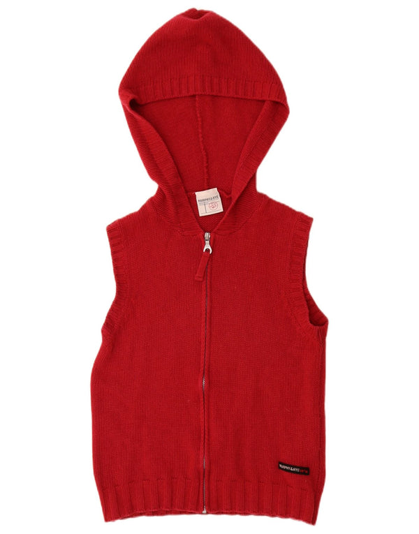 MURPHY & NYE Womens Hooded Cardigan Sweater UK 10 Small Burgundy