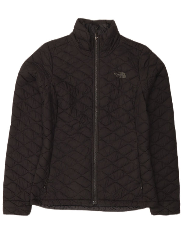 The North Face Womens Quilted Jacket UK 10 Small Black Nylon