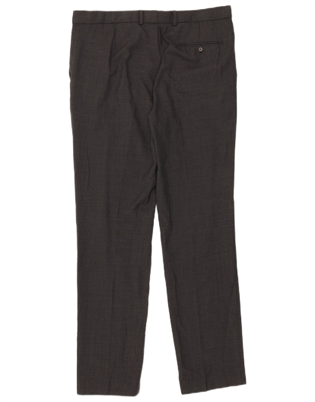 Marks & Spencer Mens Tailored Slim Suit Trousers W36 L33 Grey Check Wool