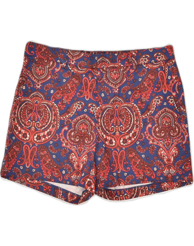 BANANA REPUBLIC Womens Chino Shorts US 4 Small W34  Navy Blue Paisley | Vintage Banana Republic | Thrift | Second-Hand Banana Republic | Used Clothing | Messina Hembry 