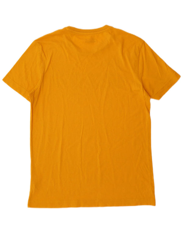 Lotto Mens Graphic T-Shirt Top Medium Yellow Cotton