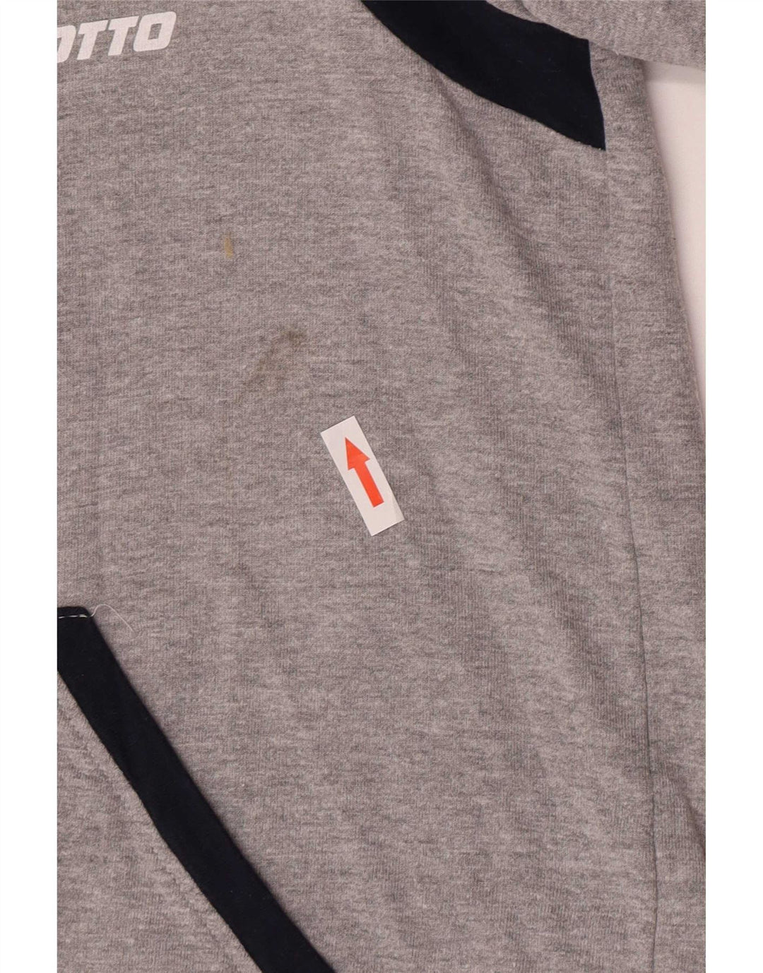 Lotto Mens Tracksuit Top Jacket Small Grey Colourblock Cotton