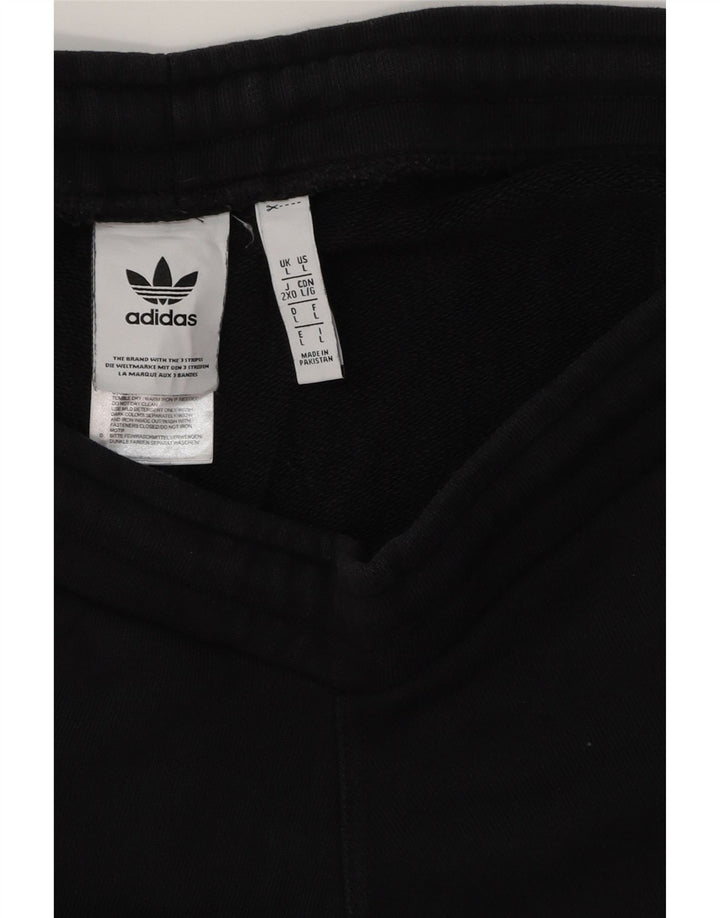 ADIDAS Mens Sport Shorts Large Black Cotton