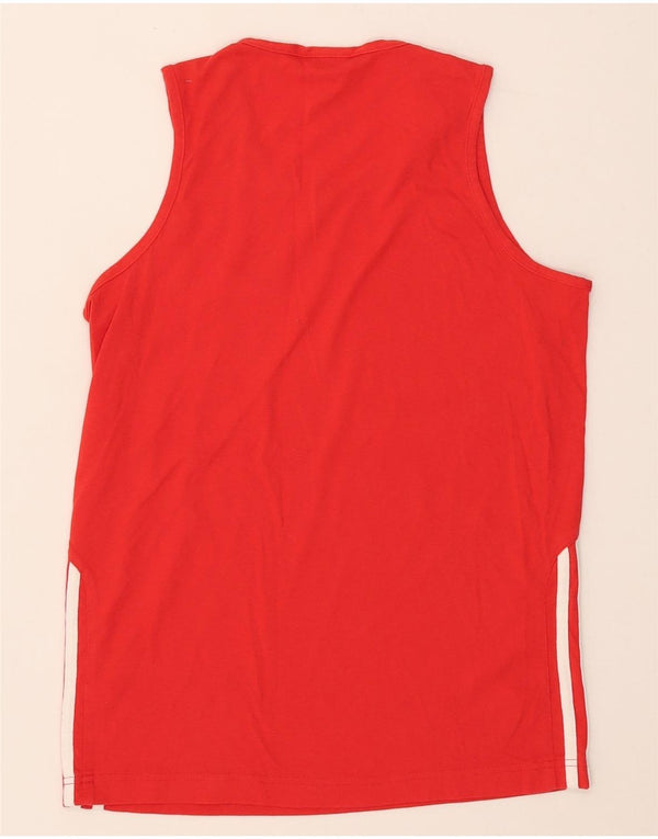 Adidas Mens Vest Top UK 36/38 Small Red Cotton