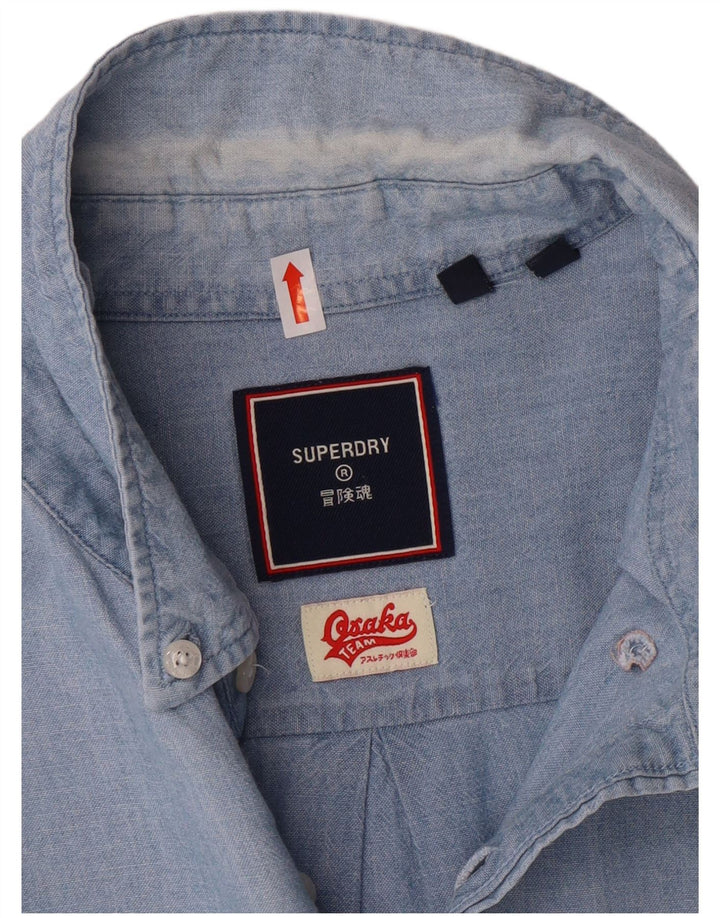 Superdry Mens Shirt XL Blue Cotton