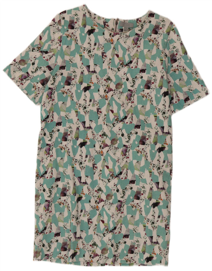 Cos Womens Regular Shift Dress EU 38 Medium Multicoloured Geometric Cotton