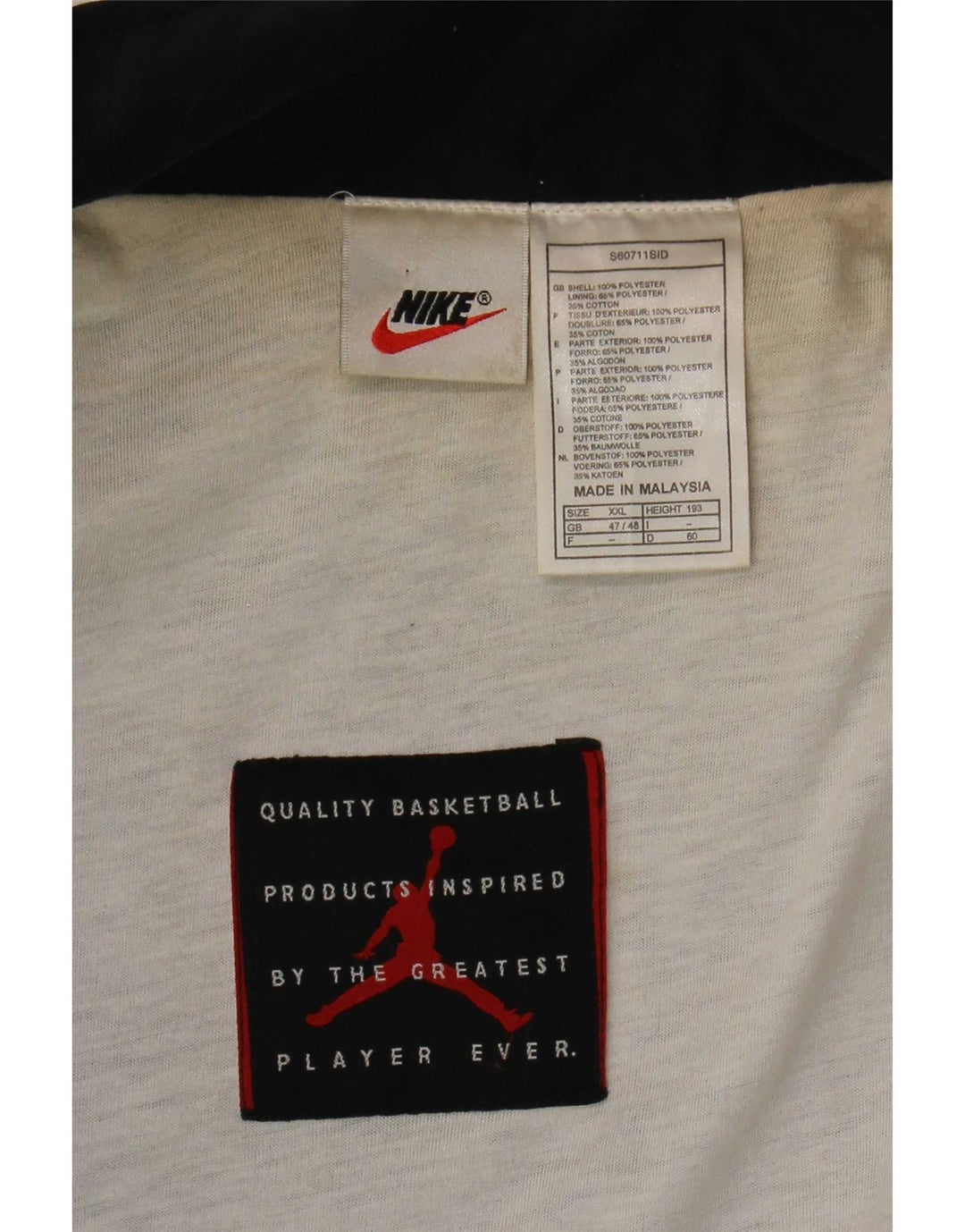Nike Mens Bomber Jacket UK 47/48 2XL Black Colourblock Polyester