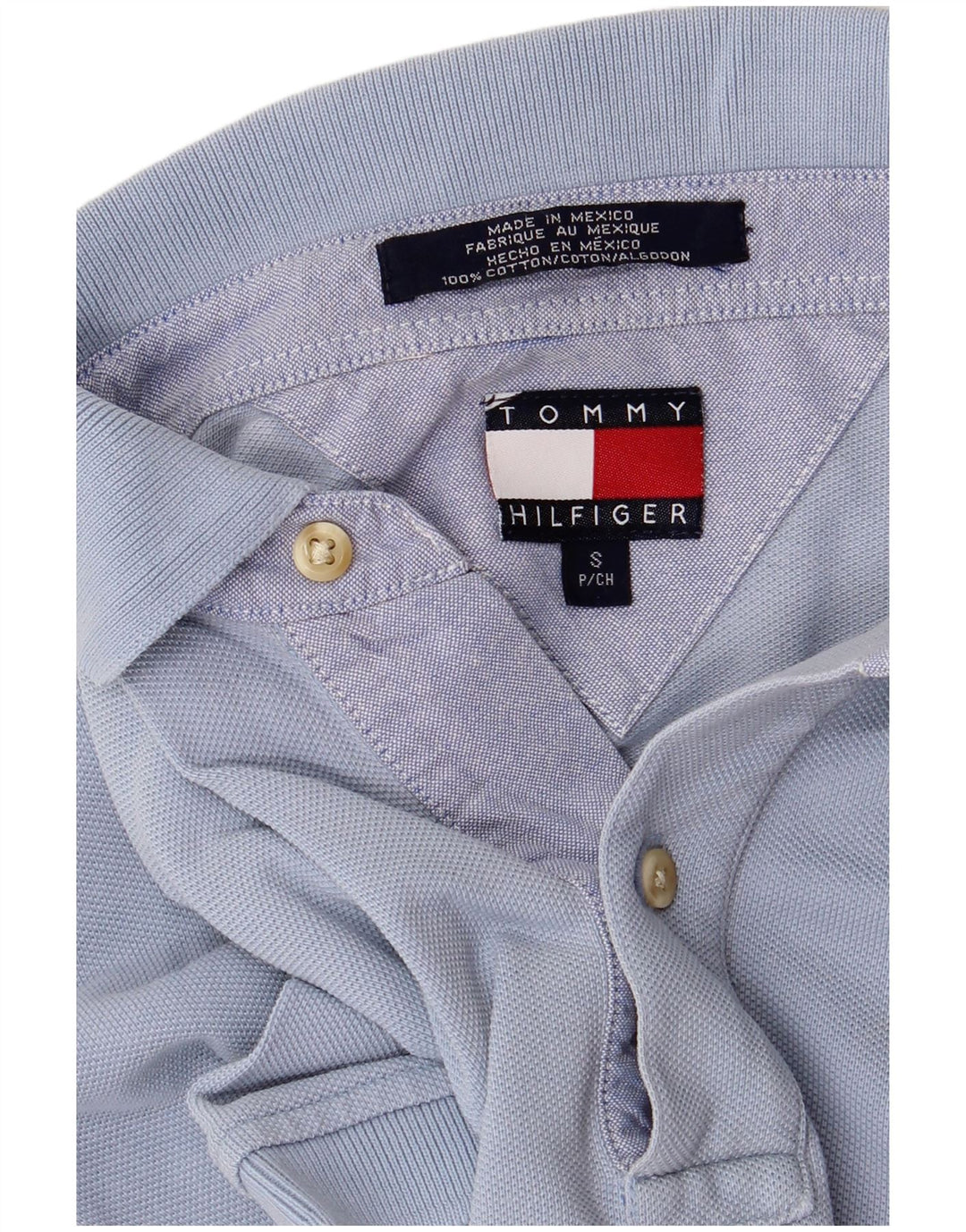 Tommy Hilfiger Mens Polo Shirt Small Blue Cotton