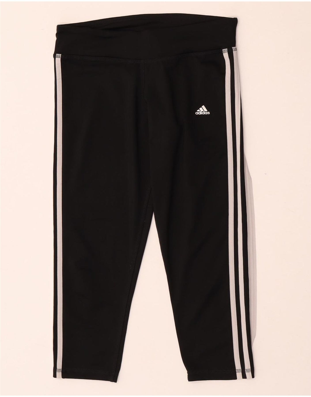 Adidas Womens Climalite Capri Leggings UK 12/14 Medium Black Polyester