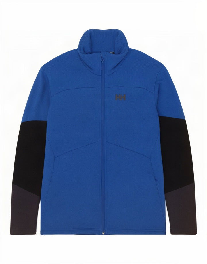 Helly Hansen Mens Tracksuit Top Jacket Large Blue Colourblock Polyester