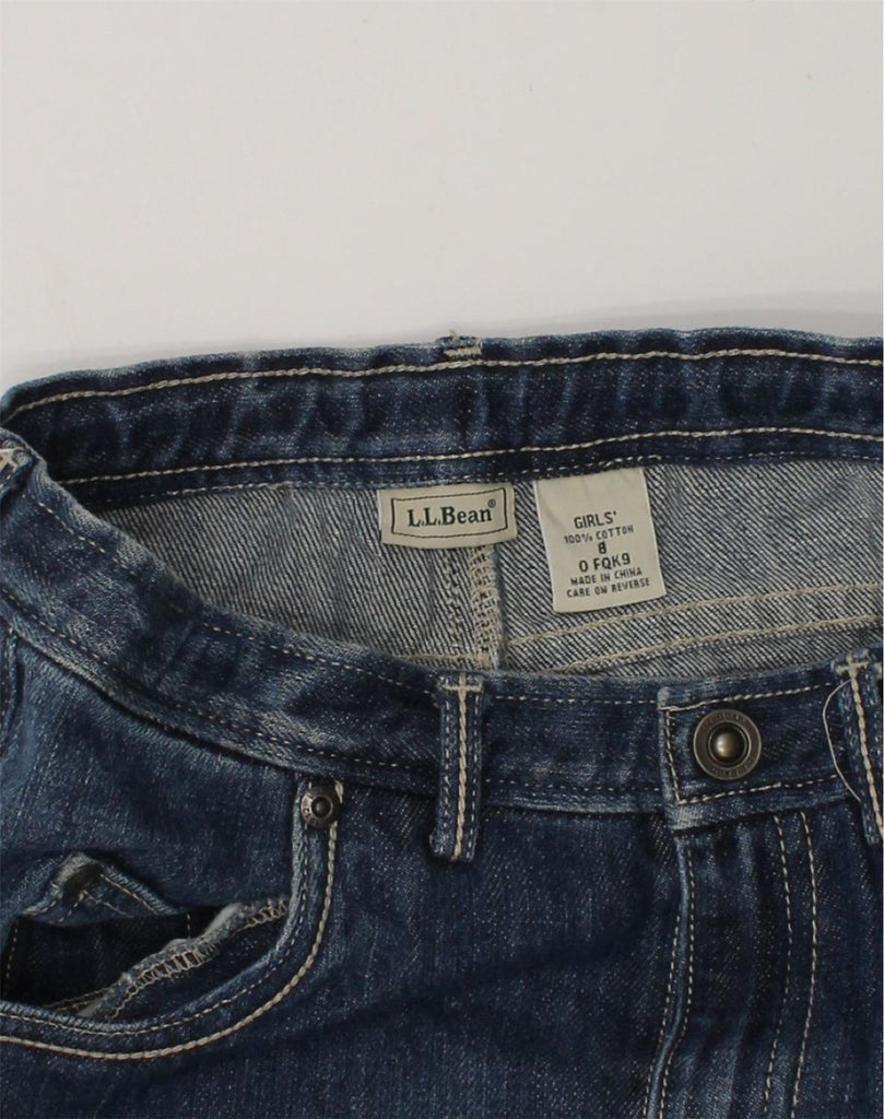 L.L.BEAN Girls Straight Capri Jeans 7-8 Years W24 L14  Blue Cotton | Vintage L.L.Bean | Thrift | Second-Hand L.L.Bean | Used Clothing | Messina Hembry 