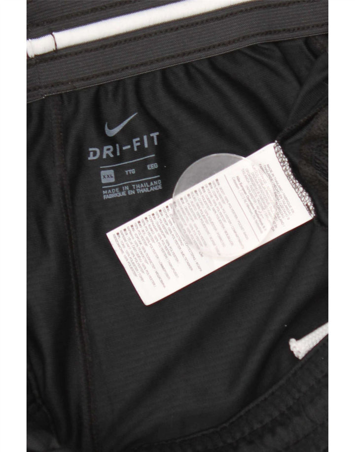 Nike Mens Dri Fit Graphic Sport Shorts 2XL Black Polyester
