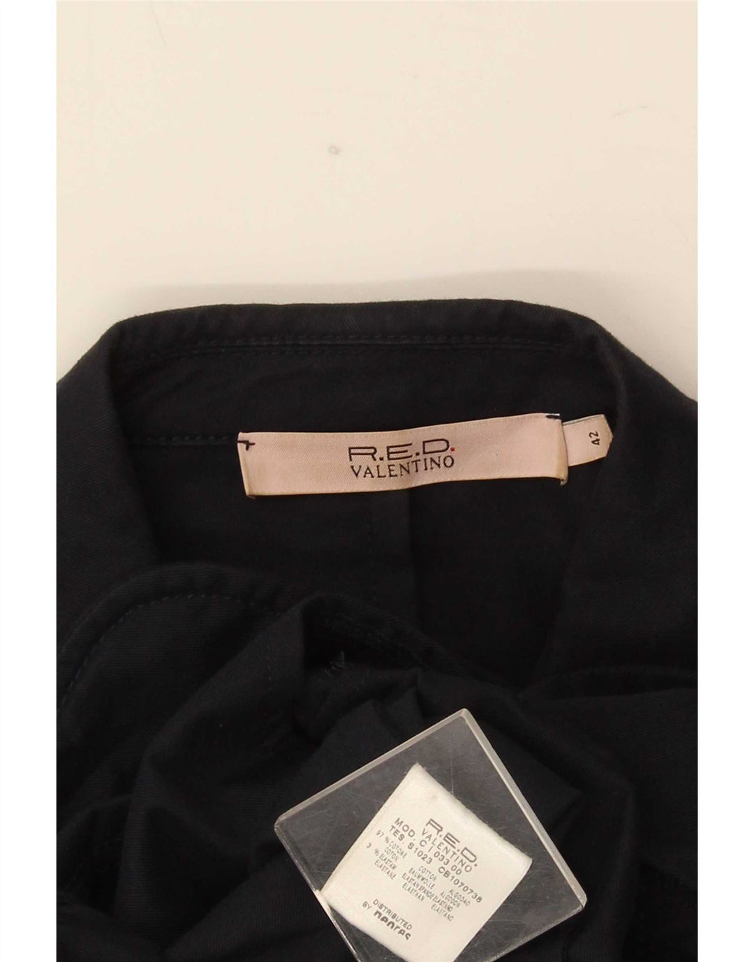 Red Valentino Womens 3 Button Blazer Jacket IT 42 Medium Navy Blue Cotton