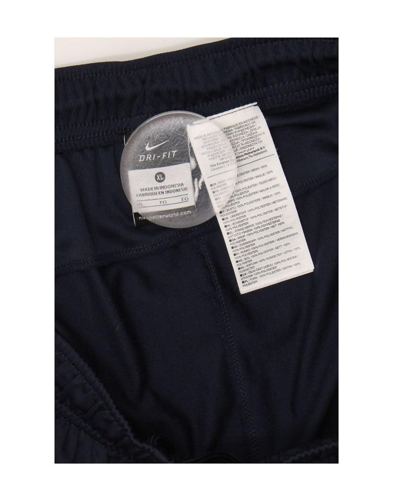 NIKE Mens Dri Fit Graphic Sport Shorts XL  Navy Blue Polyester Vintage Nike and Second-Hand Nike from Messina Hembry 