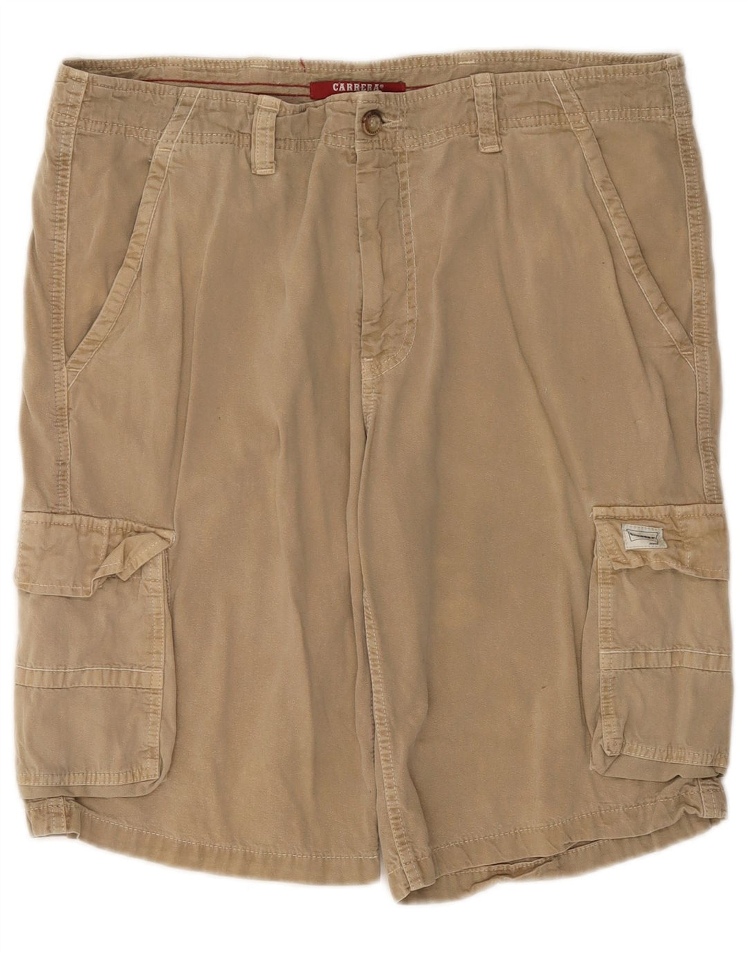 Carrera Mens Cargo Shorts W36 Large Beige Cotton