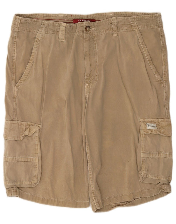 Carrera Mens Cargo Shorts W36 Large Beige Cotton