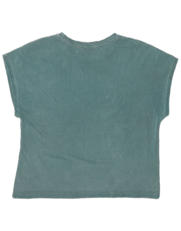 Zara Womens Graphic T-Shirt Top Small Green
