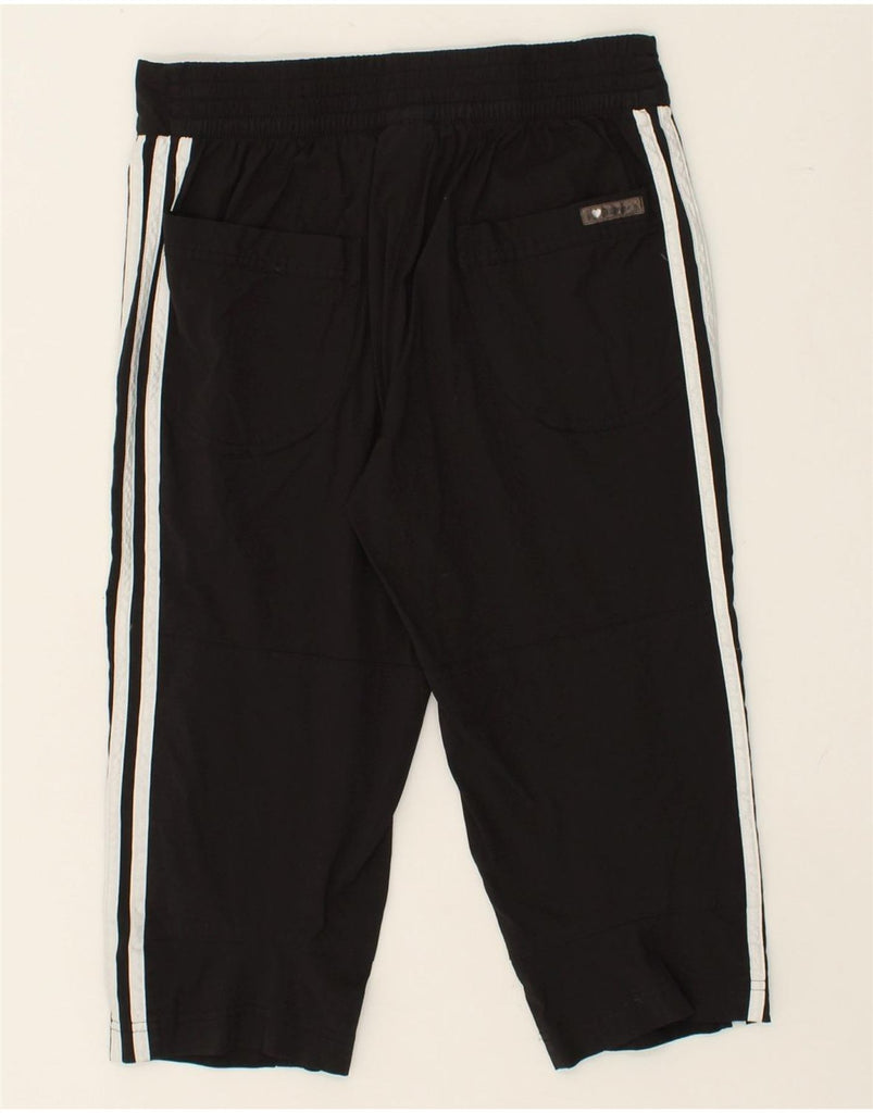 ADIDAS Girls Capri Tracksuit Trousers 15-16 Years Black Polyamide | Vintage Adidas | Thrift | Second-Hand Adidas | Used Clothing | Messina Hembry 