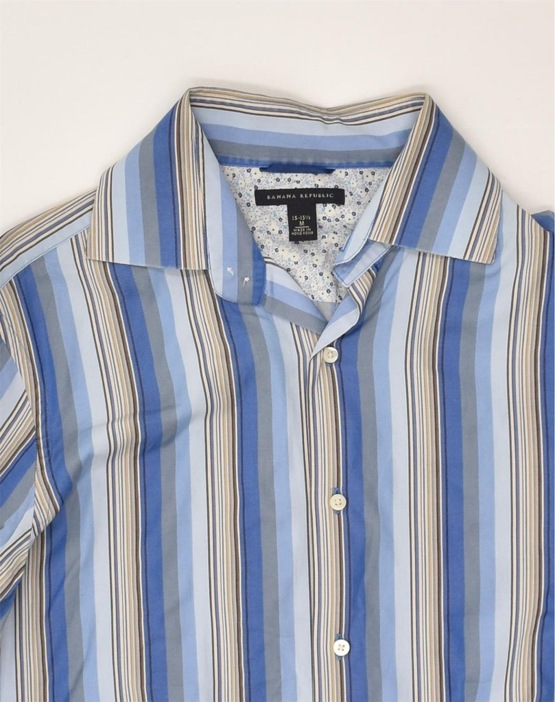 BANANA REPUBLIC Mens Shirt Size 15 15 1/2 Medium Blue Striped Cotton | Vintage Banana Republic | Thrift | Second-Hand Banana Republic | Used Clothing | Messina Hembry 