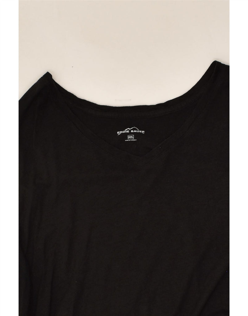 EDDIE BAUER Womens T-Shirt Top UK 22 3XL Black Cotton | Vintage Eddie Bauer | Thrift | Second-Hand Eddie Bauer | Used Clothing | Messina Hembry 