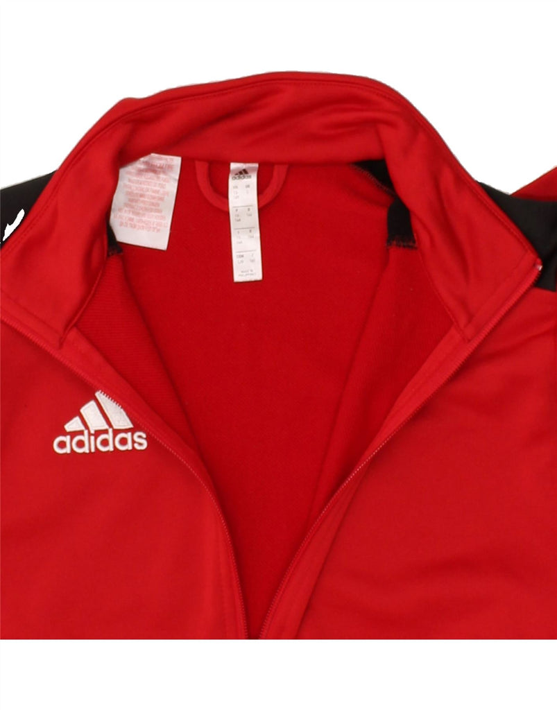 ADIDAS Boys Tracksuit Top Jacket 13-14 Years Red Polyester | Vintage Adidas | Thrift | Second-Hand Adidas | Used Clothing | Messina Hembry 