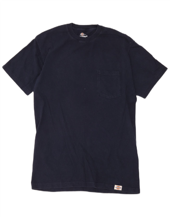 Dickies Mens T-Shirt Top Large Navy Blue Cotton