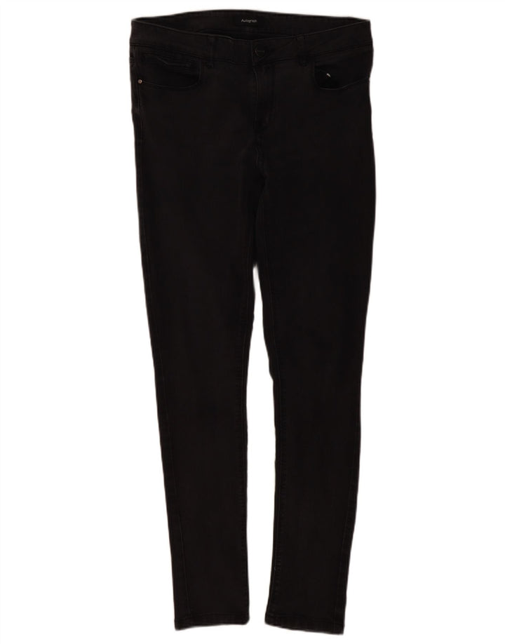 Marks & Spencer Womens Skinny Jeans UK 12 Medium W32 L30 Black