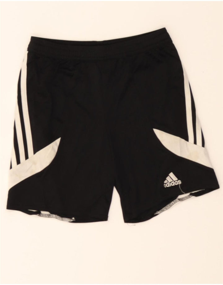 ADIDAS Boys Climalite Sport Shorts 9-10 Years Medium  Black Colourblock Vintage Adidas and Second-Hand Adidas from Messina Hembry 