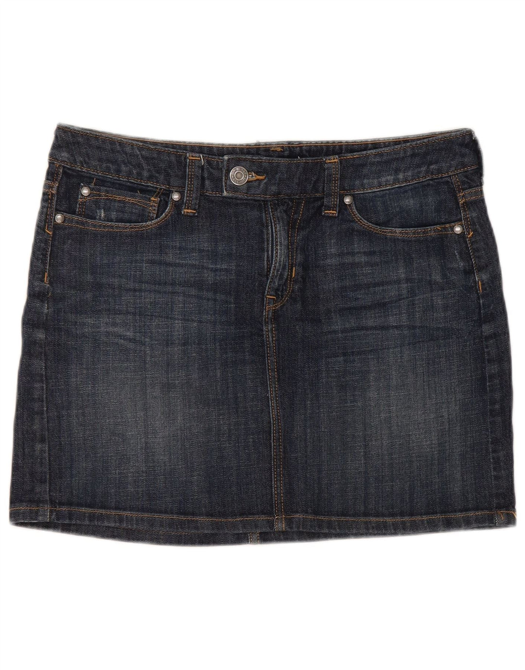 Gap Womens Mini Denim Skirt UK 12 Medium W32 Navy Blue Cotton