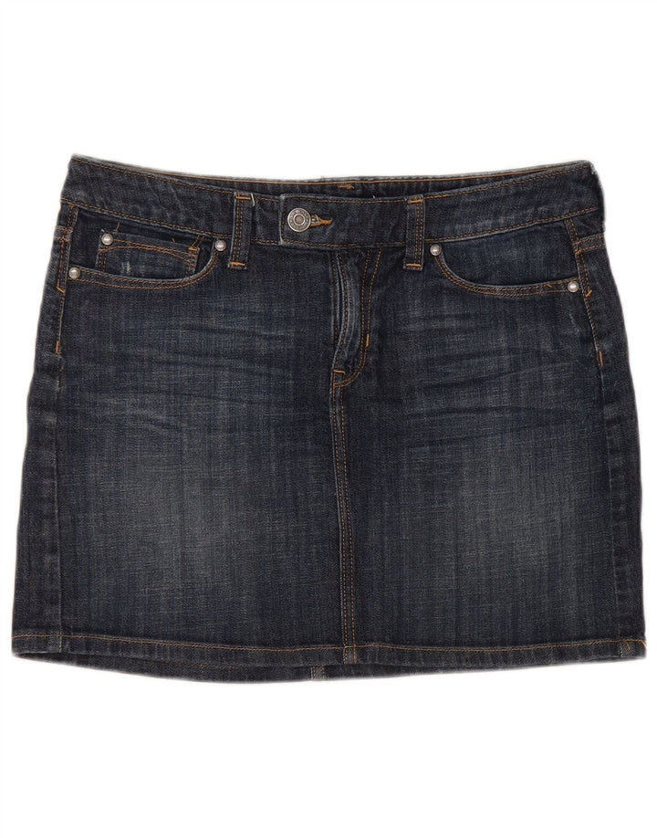 Gap Womens Mini Denim Skirt UK 12 Medium W32 Navy Blue Cotton